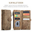 Hoesje geschikt voor Samsung Galaxy S22 Ultra 5G - Wallet Book Case - met Rits en Magneetsluiting - met RFID bescherming - Bruin