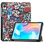 Cover2day - Tablet Hoes geschikt voor Realme Pad Mini - 8.7 inch - Tri-Fold Book Case - Auto Wake functie - Graffiti