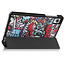 Case2go - Tablet Hoes geschikt voor Realme Pad Mini - 8.7 inch - Tri-Fold Book Case - Auto Wake functie - Graffiti