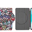 Case2go - Tablet Hoes geschikt voor Realme Pad Mini - 8.7 inch - Tri-Fold Book Case - Auto Wake functie - Graffiti