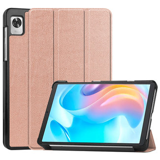 Cover2day Cover2day - Tablet Hoes geschikt voor Realme Pad Mini - 8.7 inch - Tri-Fold Book Case - Auto Wake functie - Rosé Goud