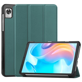 Cover2day Case2go - Tablet Hoes geschikt voor Realme Pad Mini - 8.7 inch - Tri-Fold Book Case - Auto Wake functie - Donker Groen