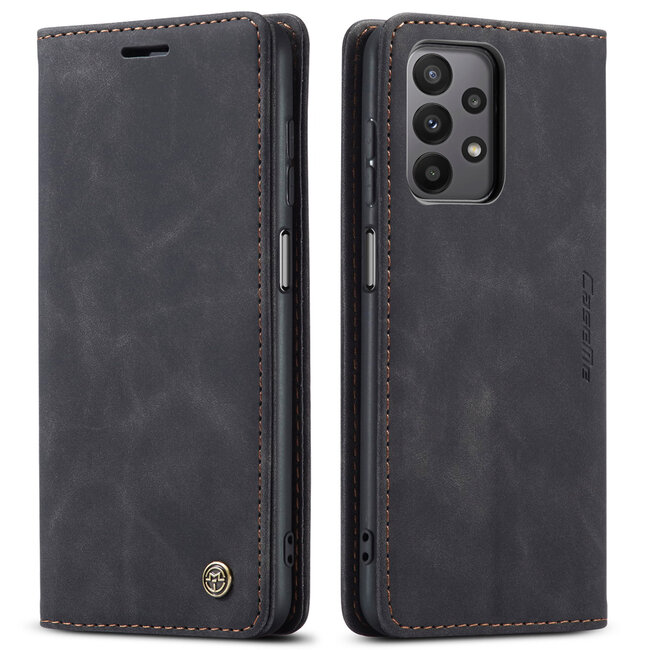 CaseMe - Hoesje geschikt voor Samsung Galaxy A23 - Wallet Book Case - Magneetsluiting - Zwart