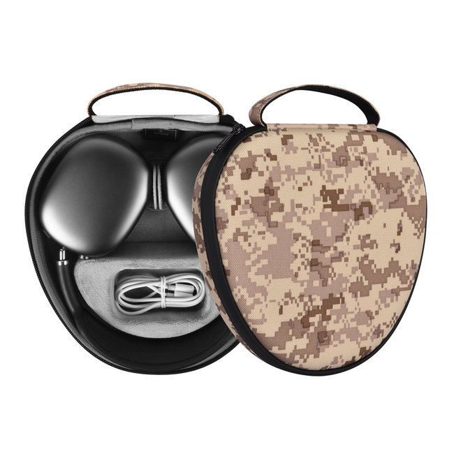 WiWu - Hoes geschikt voor Airpods Max - Hardcover case - Koptelefoon Hoes - Camouflage Desert