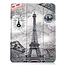 Case2go - Case for iPad Air 10.9 (2020) - Slim Tri-Fold Book Case with Apple Pencil Holder - Lightweight Smart Cover - Eiffel tower