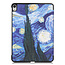 Case2go - Case for iPad Air 10.9 (2020) - Slim Tri-Fold Book Case - Lightweight Smart Cover - Starry sky