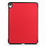 Case2go - Case for iPad Air 10.9 (2020) - Slim Tri-Fold Book Case - Lightweight Smart Cover - Red