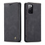 CaseMe - Case for Samsung Galaxy S20 FE  - PU Leather Wallet Case Card Slot Kickstand Magnetic Closure - Black