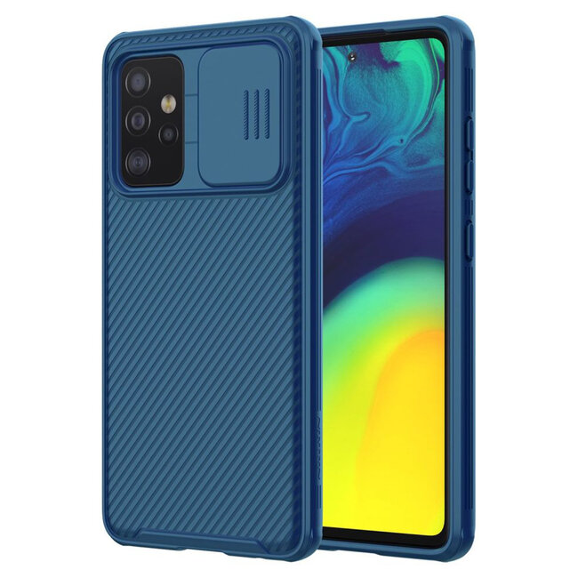 Telefoonhoesje geschikt voor Samsung Galaxy A52 5G / A52S 5G - Nillkin CamShield Pro Case - Blauw