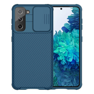 Cover2day Telefoonhoesje geschikt voor Samsung Galaxy S21 5G - Nillkin CamShield Pro Case - Blauw