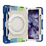 Tablet Hoes geschikt voor Xiaomi Pad 5 / 5 Pro - 11 Inch - Armor Case met Ring - Pencil Houder - Regenboog Blauw