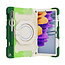 Tablet Hoes geschikt voor Samsung Galaxy Tab S7 (2020) - 11 Inch - Armor Case met Ring - Pencil Houder - Regenboog Groen