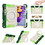 Tablet Hoes geschikt voor Samsung Galaxy Tab S7 (2020) - 11 Inch - Armor Case met Ring - Pencil Houder - Regenboog Groen