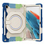 Tablet Hoes geschikt voor Samsung Galaxy Tab A8 (2021) - 10.5 Inch - Armor Case met Ring - Pencil Houder - Regenboog Blauw