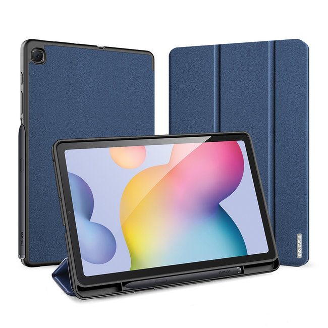 Tablet hoes geschikt voor Samsung Galaxy Tab S6 Lite (2022) - Dux Ducis Domo Book Case met Stylus Pen Houder - Blauw