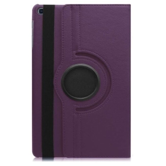 Case2go - Tablet hoes geschikt voor Samsung Galaxy Tab S6 Lite (2022) - 10.4 Inch - Draaibare Book Case Cover - Paars