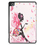 Case2go - Hoes voor de Samsung Galaxy Tab S6 Lite (2022) - 10.4 Inch - Tri-Fold Book Case met Stylus Pen houder - Flower Fairy