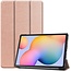 Case2go - Hoes voor de Samsung Galaxy Tab S6 Lite (2022) - 10.4 Inch - Tri-Fold Book Case - Rosé Goud