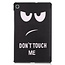 Case2go - Hoes voor de Samsung Galaxy Tab S6 Lite (2022) - 10.4 Inch - Tri-Fold Book Case - Don't Touch Me