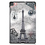 Case2go - Hoes voor de Samsung Galaxy Tab S6 Lite (2022) - 10.4 Inch - Tri-Fold Book Case - Eiffeltoren