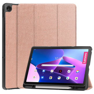 Cover2day Cover2day - Tablet Hoes geschikt voor Lenovo Tab M10 Plus (3rd Gen) - Tri-Fold Book Case - Pencil Houder - Met Auto Sleep/Wake functie - Rose-Goud