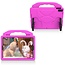 Tablet hoes geschikt voor iPad 10.2 (2019/2020/2021) - Schokbestendige case met handvat - Thumbs Kids Cover - Magenta