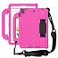 Tablet hoes geschikt voor iPad 10.2 (2019/2020/2021) - Schokbestendige case met handvaten - Diamond Kids Cover met schouderriem - Magenta