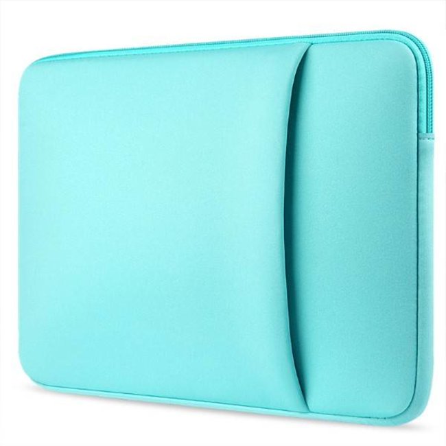 Case2go - Laptop Sleeve geschikt voor Macbook en Laptop - met extra vak voor Tablet - 13.3 inch - Turquoise