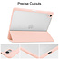 Cover2day - Tablet Hoes geschikt voor iPad Air 10.9 (2022) - Transparante Case - Tri-fold Back Cover - Met Auto Wake/Sleep functie - Roze