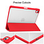 Cover2day - Tablet Hoes geschikt voor iPad Air 10.9 (2022) - Transparante Case - Tri-fold Back Cover - Met Auto Wake/Sleep functie - Rood