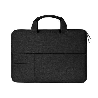 Cover2day Laptop Bag 15.6 inch - Laptop Sleeve With Extra Compartments - Laptop Sleeve with Handle - Splashproof Bag - Black