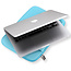 Case2go - Laptop Sleeve geschikt voor Macbook en Laptop - met extra vak voor Tablet - 13.3 inch - Turquoise