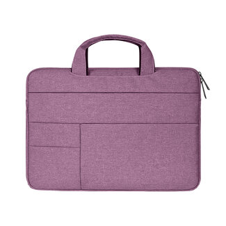 Cover2day Laptop Bag 15.4 inch - Laptop Sleeve With Extra Compartments - Laptop Sleeve with Handle - Splashproof Bag - Purple