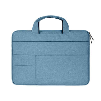 Cover2day Laptop Bag 15.4 inch - Laptop Sleeve With Extra Compartments - Laptop Sleeve with Handle - Splashproof Bag - Light Blue