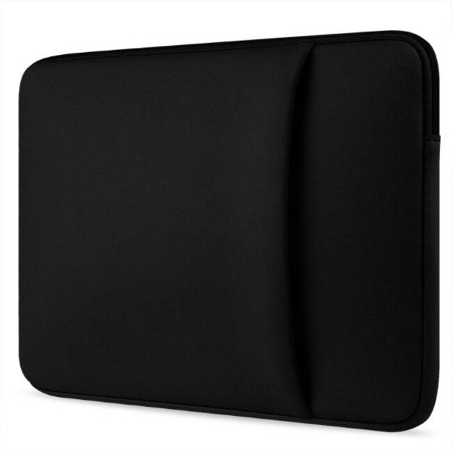 Case2go - Laptophoes geschikt voor Macbook - 15.6 inch - met extra vak - Zwart