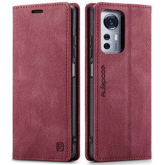 CaseMe Hoesje geschikt voor Xiaomi 12 Lite - Wallet Book Case - Magneetsluiting - met RFID bescherming - Rood