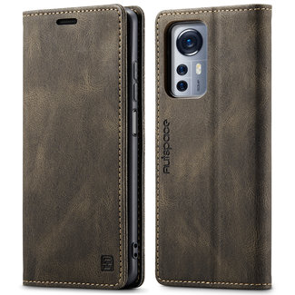CaseMe Hoesje geschikt voor Xiaomi 12 Lite - Wallet Book Case - Magneetsluiting - met RFID bescherming - Bruin