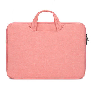 Cover2day Laptop bag - Laptop sleeve 13 inch - Laptop bag and Laptop Sleeve in one - With Extra Compartment - Pink