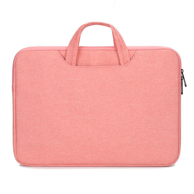 Laptop bag - Laptop sleeve 13 inch - Laptop bag and Laptop Sleeve in one - With Extra Compartment - Pink