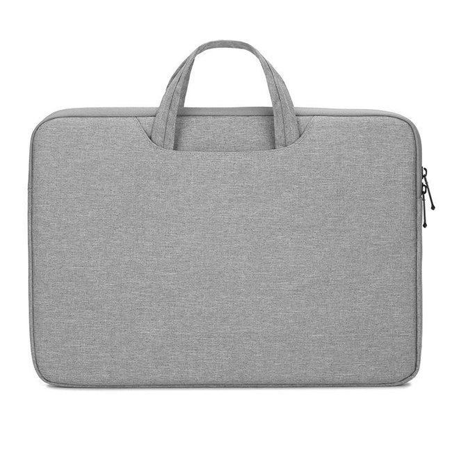 Laptop bag - Laptop sleeve 15.4 Inch - Laptop bag and Laptop Sleeve in one - With Extra Compartment - Light Gray