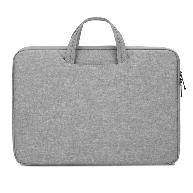Laptop bag - Laptop sleeve 14 inch - Laptop bag and Laptop Sleeve in one - With Extra Compartment - Light Gray