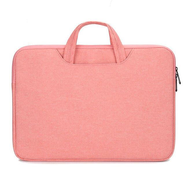 Laptop bag - Laptop sleeve 15.6 Inch - Laptop bag and Laptop Sleeve in one - With Extra Compartment - Pink