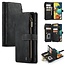 CaseMe - Telefoonhoesje geschikt voor Samsung Galaxy A51 - Wallet Book Case met ritssluiting - Magneetsluiting - Zwart