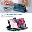 CaseMe - Telefoonhoesje geschikt voor Samsung Galaxy S20 - Wallet Book Case met ritssluiting - Magneetsluiting - Blauw