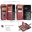 CaseMe - Telefoonhoesje geschikt voor Samsung Galaxy S20 Ultra - Wallet Book Case met ritssluiting - Magneetsluiting - Rood