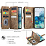 CaseMe - Telefoonhoesje geschikt voor Samsung Galaxy S20 Plus - Wallet Book Case met ritssluiting - Magneetsluiting - Bruin