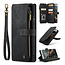 CaseMe - Telefoonhoesje geschikt voor Samsung Galaxy S20 FE - Wallet Book Case met ritssluiting - Magneetsluiting - Zwart