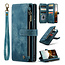 CaseMe - Telefoonhoesje geschikt voor Samsung Galaxy S20 FE - Wallet Book Case met ritssluiting - Magneetsluiting - Blauw