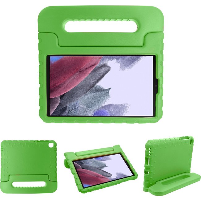 Hoes geschikt voor Samsung Galaxy Tab S6 Lite - Schokbestendige case met handvat - Groen