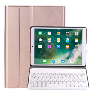 Cover2day Bluetooth toetsenbord Tablet hoes voor iPad 2021 - 10.2 Inch - QWERTY layout - Magneetsluiting - Sleep/Wake-up functie - Roze